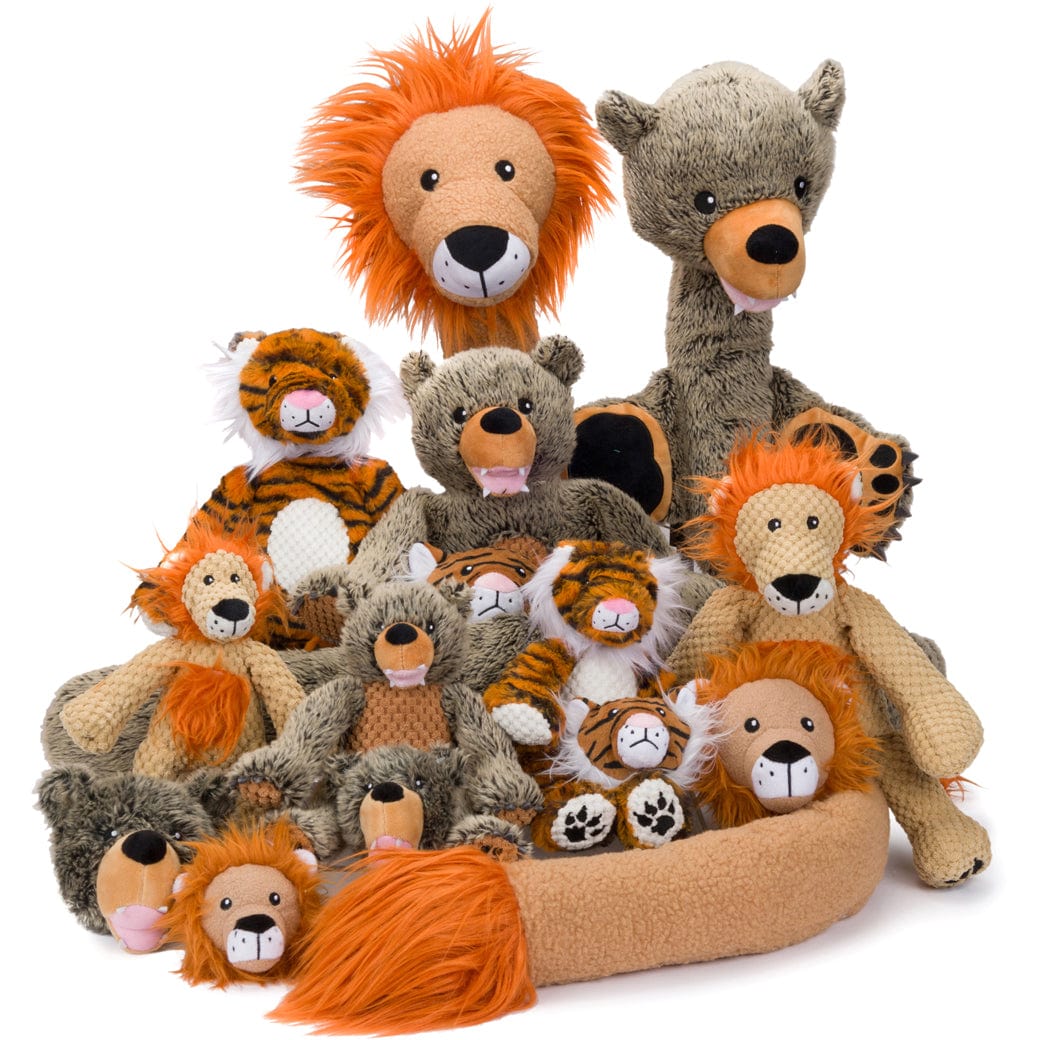 Fabdog Twisty Grizzly Bear Plush Dog Toy - Dog Toys - Fabdog - PetMax Canada