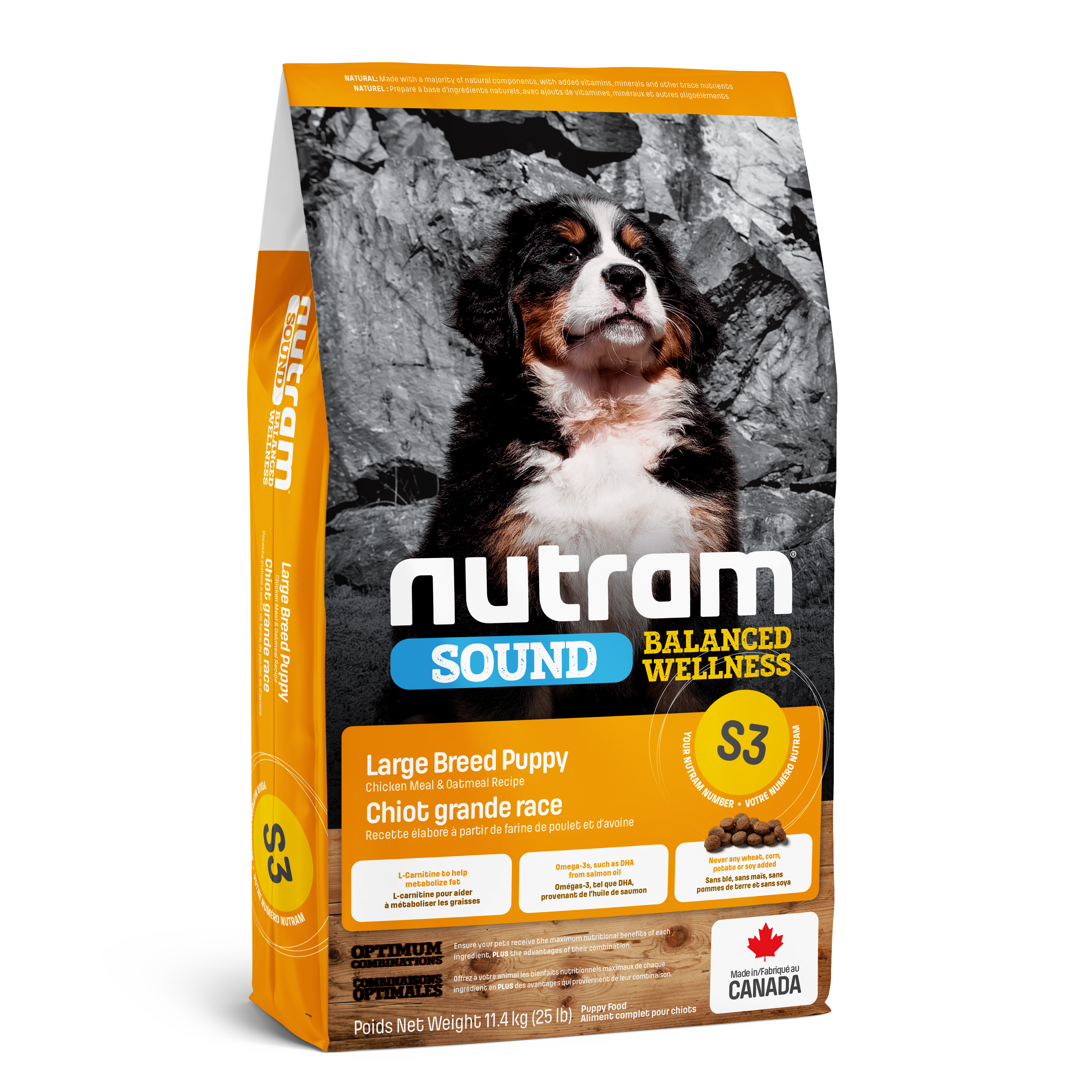 Nutram Dog Sound S3 Large Breed Puppy Chicken Oatmeal – PetMax