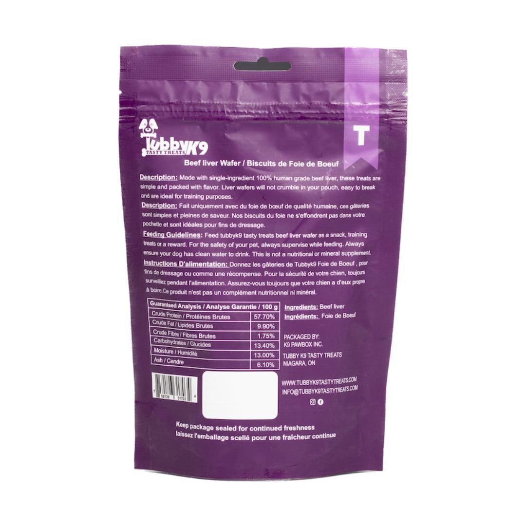 Tubby K9 Tasty Dog Treats Beef Liver Wafer Dog Treats | PetMax Canada