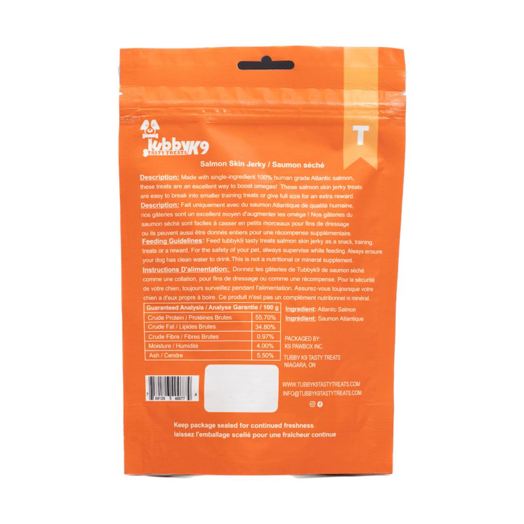 Tubby K9 Tasty Dog Treats Salmon Skin Jerky Dog Treats | PetMax Canada