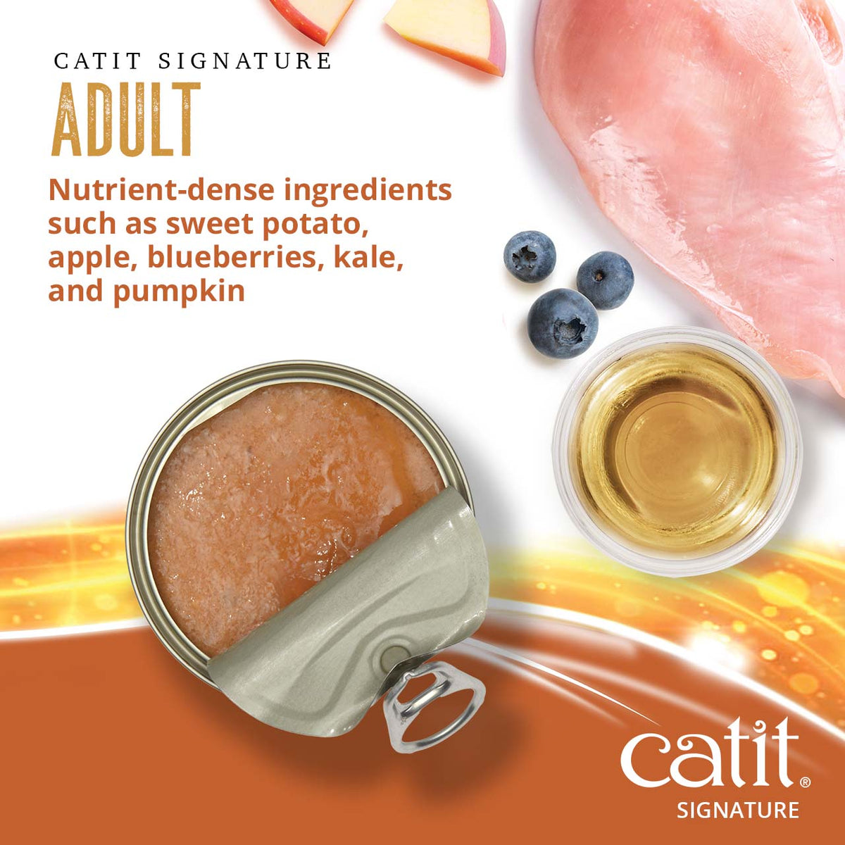 Catit Signature Adult Chicken Pâté in Bone Broth Wet Cat Food - Chicken, Bone Broth and Nutrient-Dense Ingredients - PetMax Canada