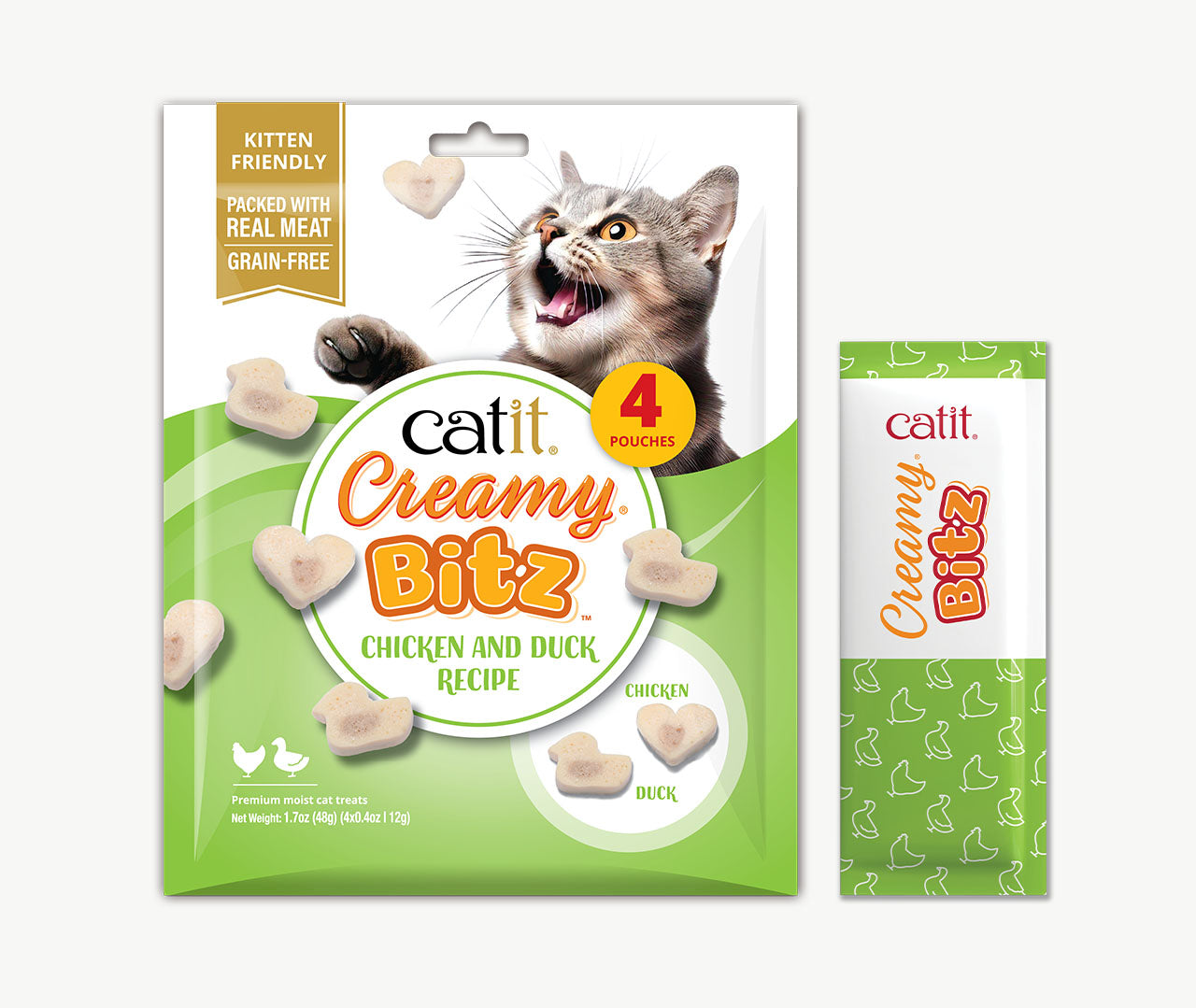 Catit Creamy Blitz Chicken & Duck Soft Cat Treats - Cat Treats - Catit - PetMax Canada
