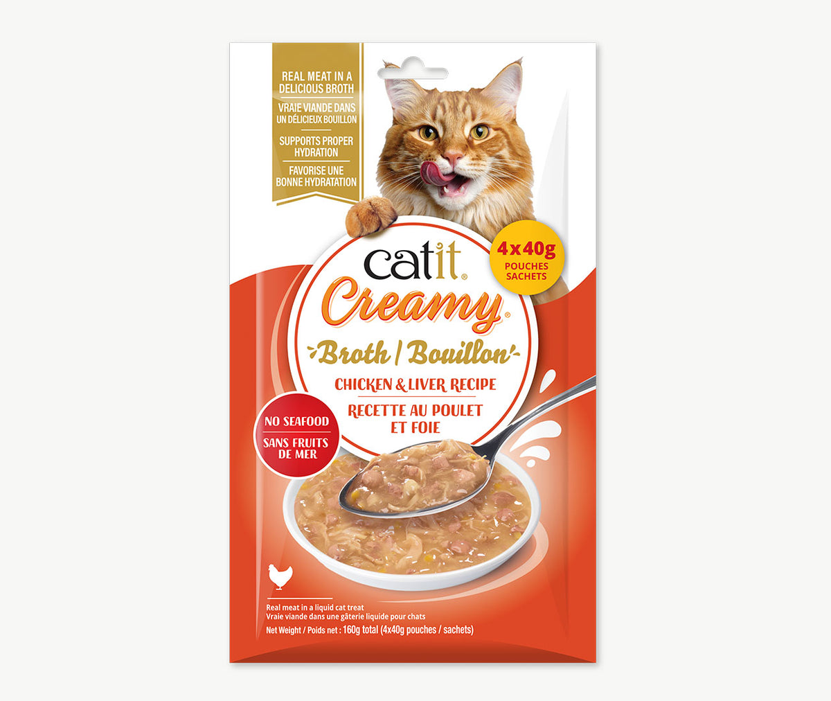 Catit Creamy Broth Chicken & Liver Cat Treats - Cat Treats - Catit - PetMax Canada