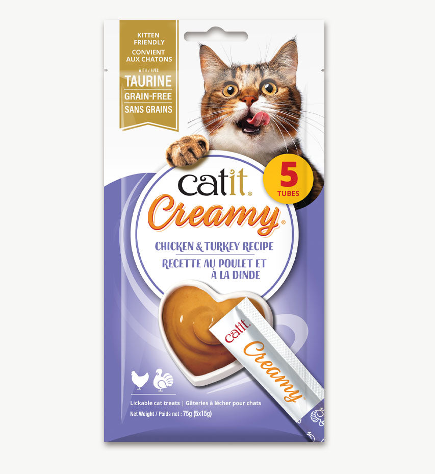 Catit Creamy Lickable Chicken & Turkey Cat Treats - Cat Treats - Catit - PetMax Canada