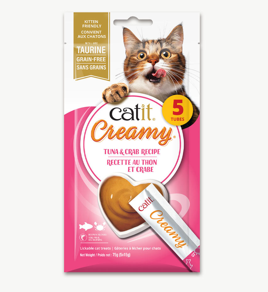 Catit Creamy Lickable Tuna & Crab Cat Treats - Cat Treats - Catit - PetMax Canada