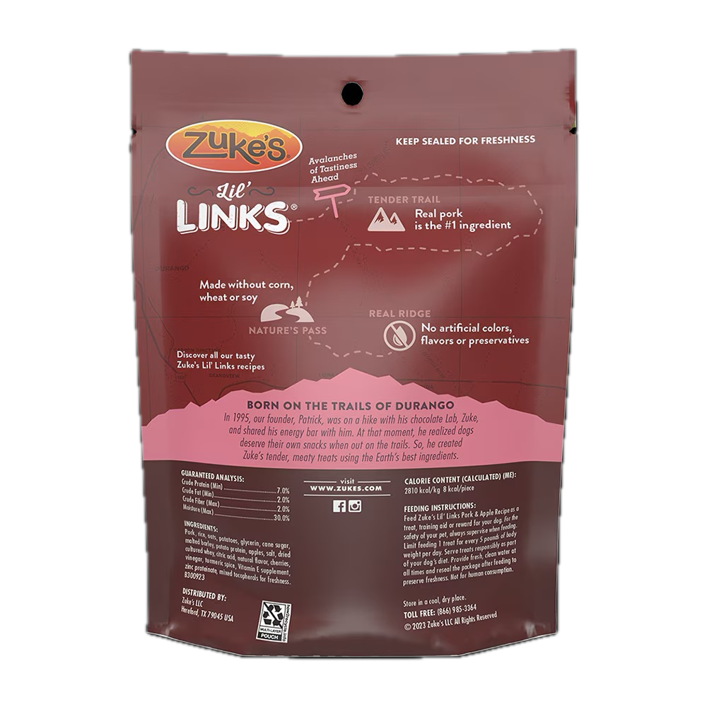 Zuke’s Lil’ Links Pork & Apple Recipe Dog Treats