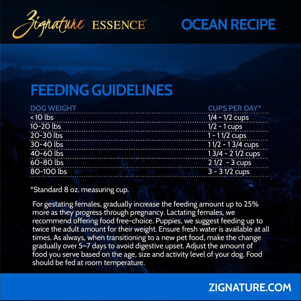 Zignature Essence Limited Ingredient Ocean Recipe