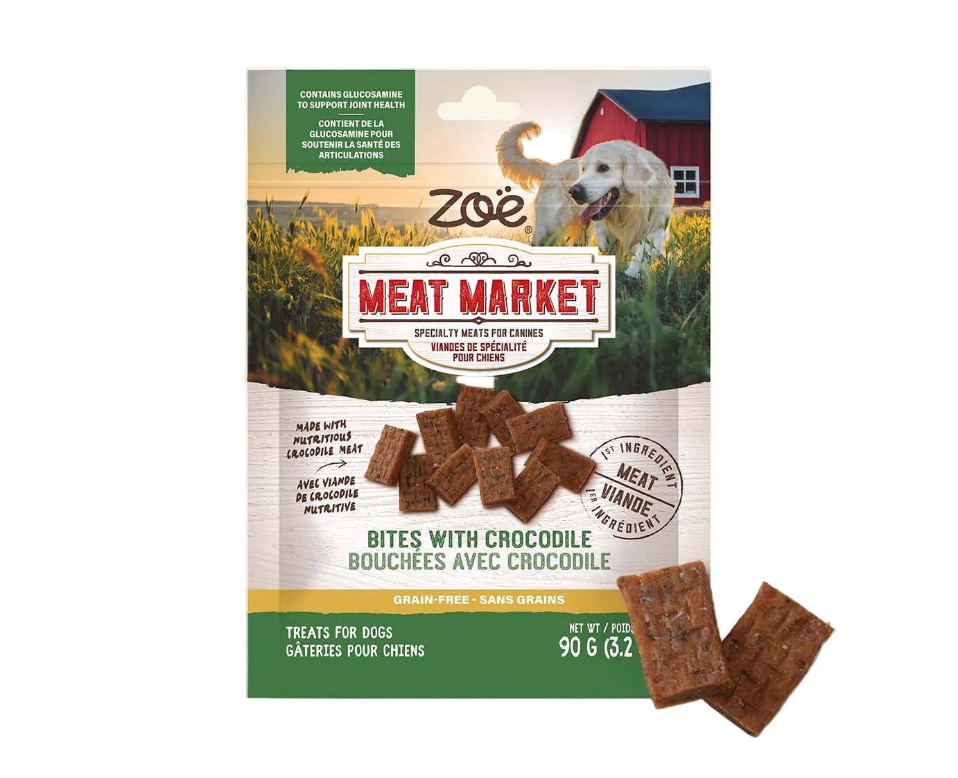 Zoe Meat Market Bites with Crocodile Dog Treats - 90g - Dog Treats - Zoe - PetMax Canada