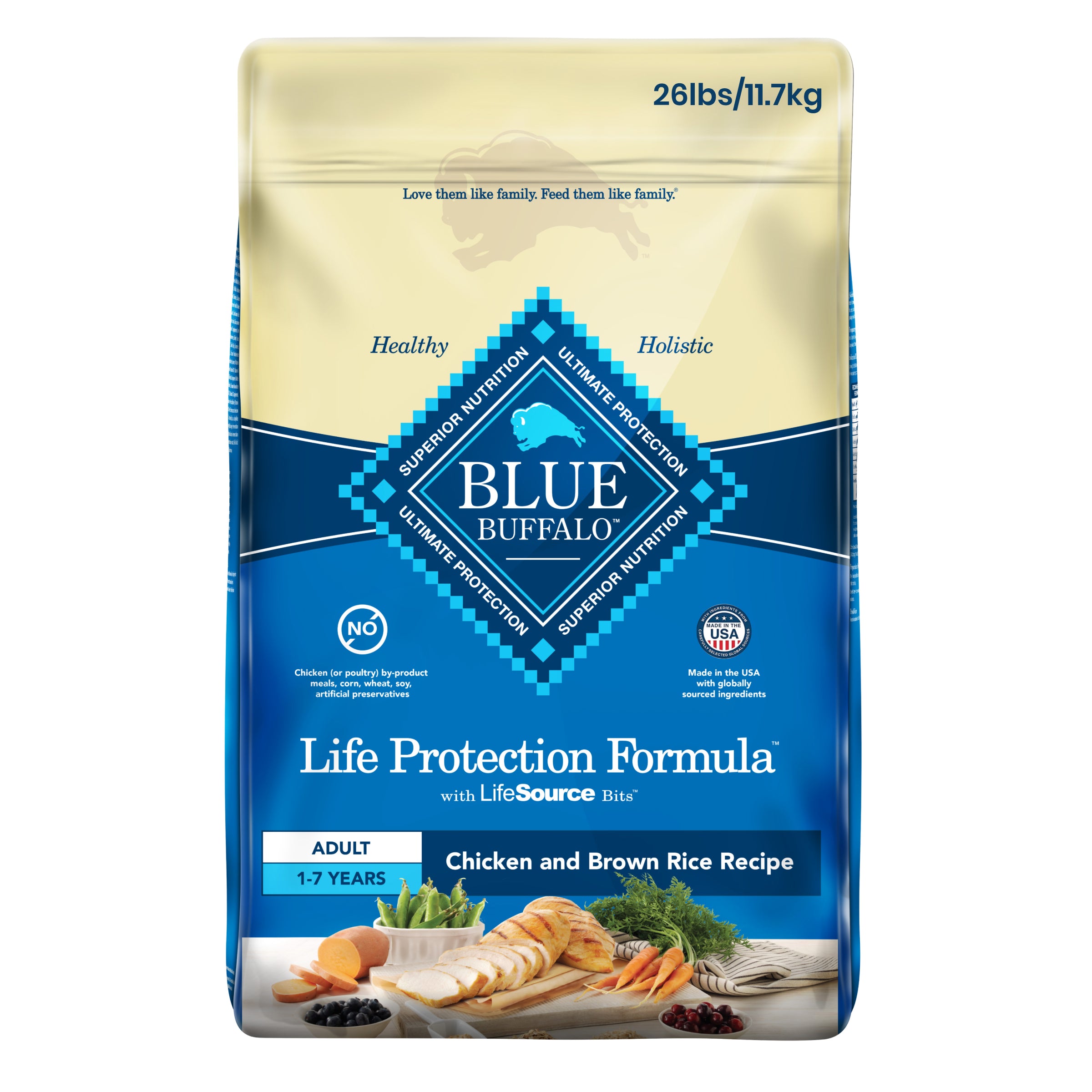 Blue Buffalo Life Protection Dog Food Chicken & Rice - Dog Food - Blue Buffalo - PetMax Canada