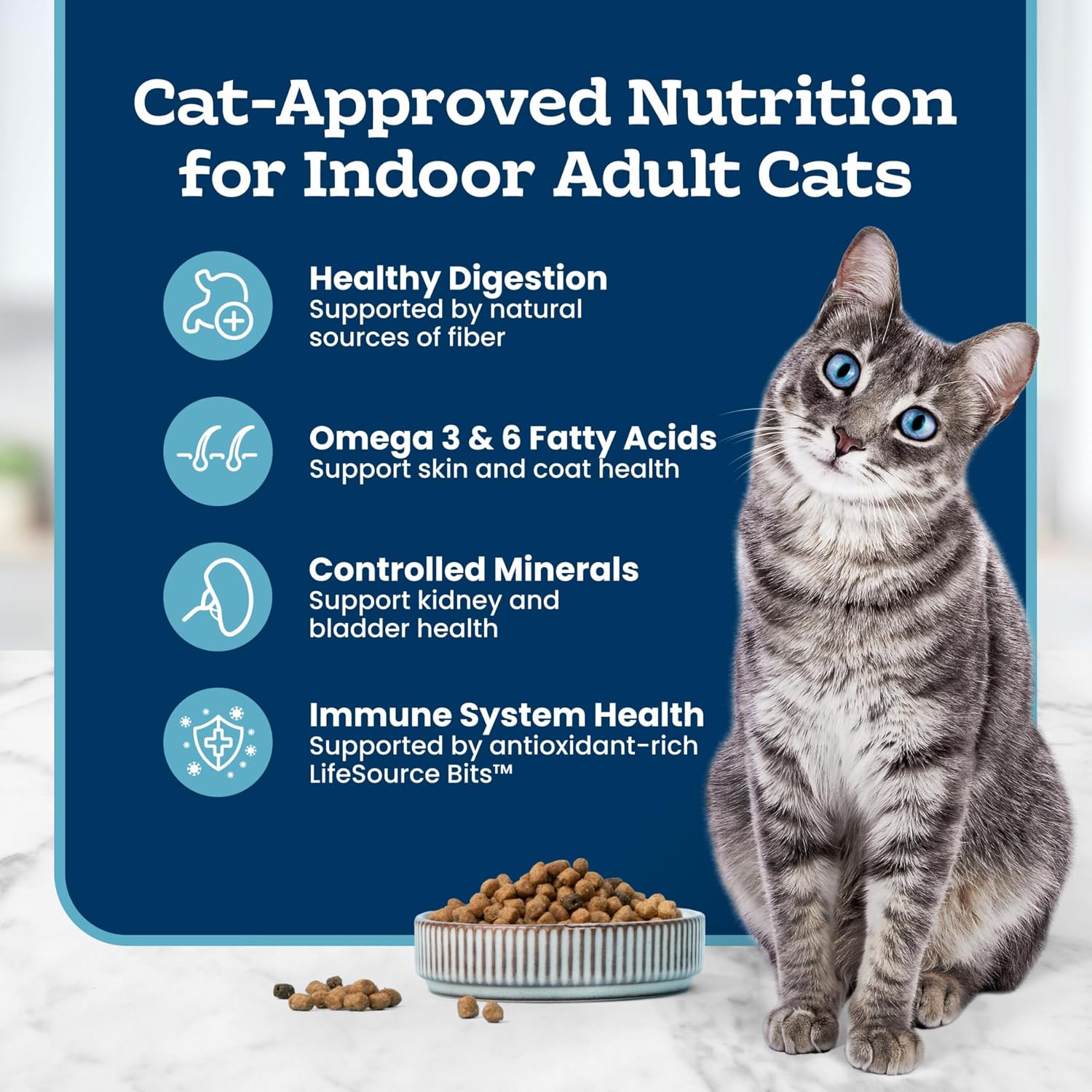 Blue Buffalo Tastefuls Indoor Chicken & Brown Rice Adult Dry Cat Food - Image 5 - Blue Buffalo - PetMax Canada
