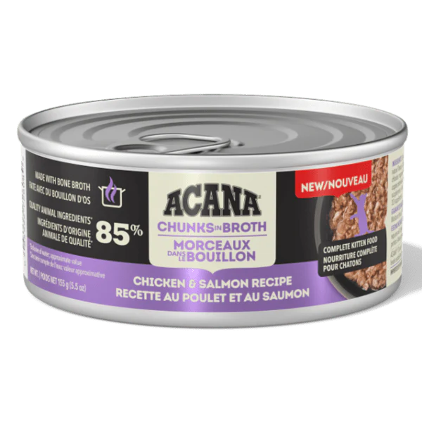 Acana Wet Cat Food Chicken + Salmon Recipe In Bone Broth For Kittens