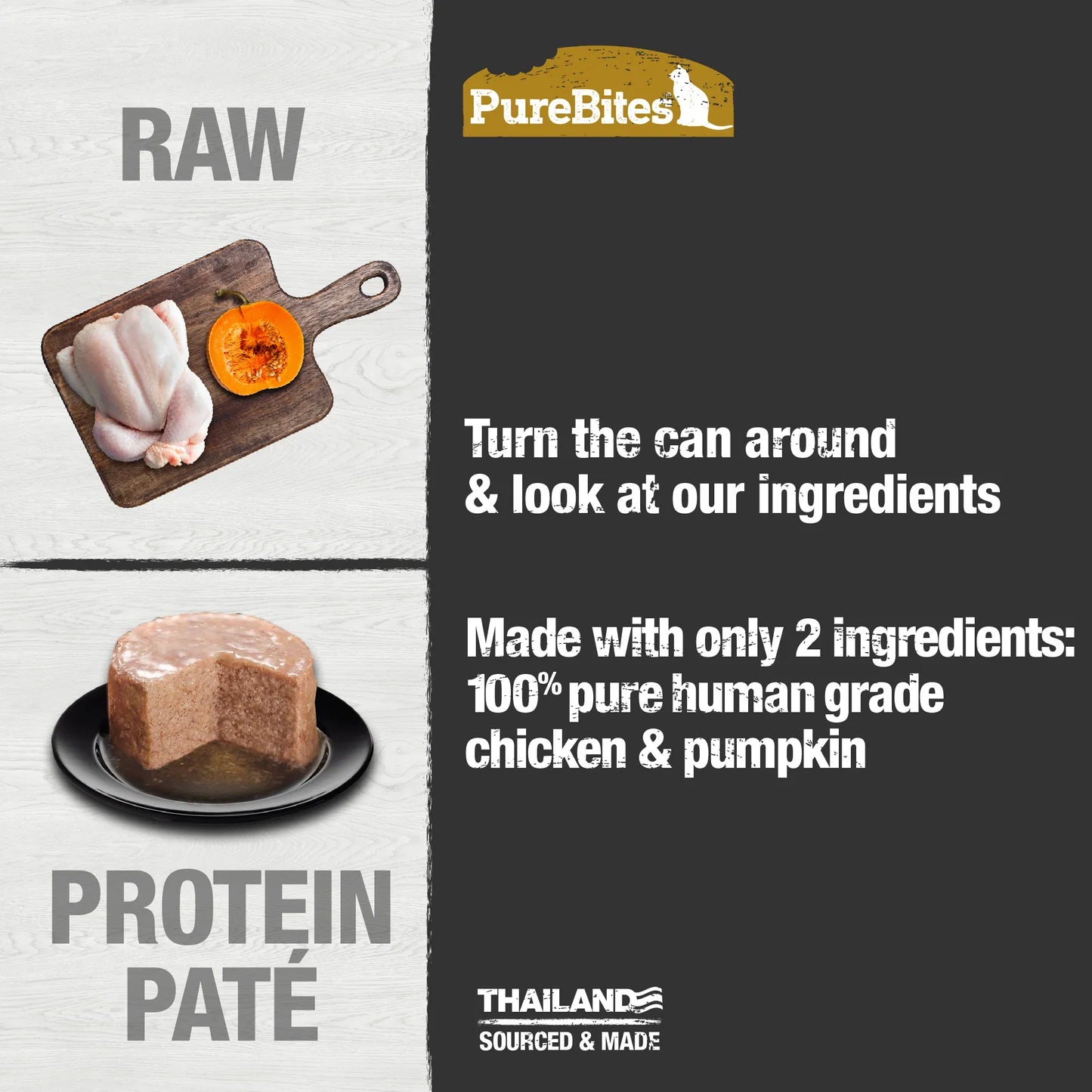 Pure Bites Cat Can 100% Pure Chicken And Pumpkin Topper