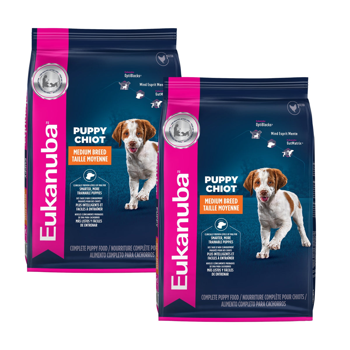 Eukanuba Puppy Medium Breed Dry Dog Food - 2 Pack - Dog Food - Eukanuba - PetMax Canada