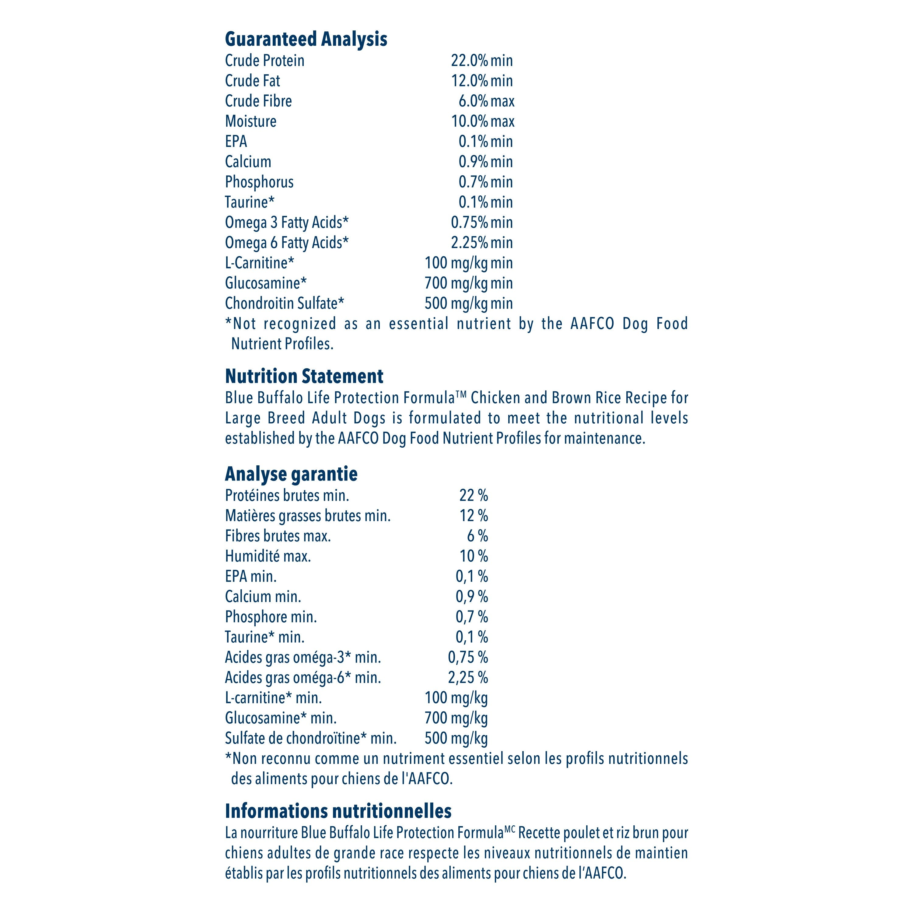 Blue Buffalo Life Protection Dog Food Large Breed Chicken & Rice - Image 5 - Blue Buffalo - PetMax Canada