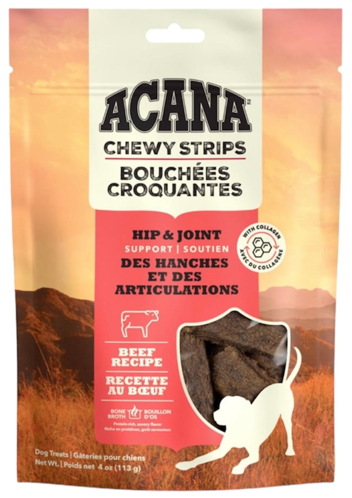 Acana Chewy Strips Hip & Joint Beef Dog Treats