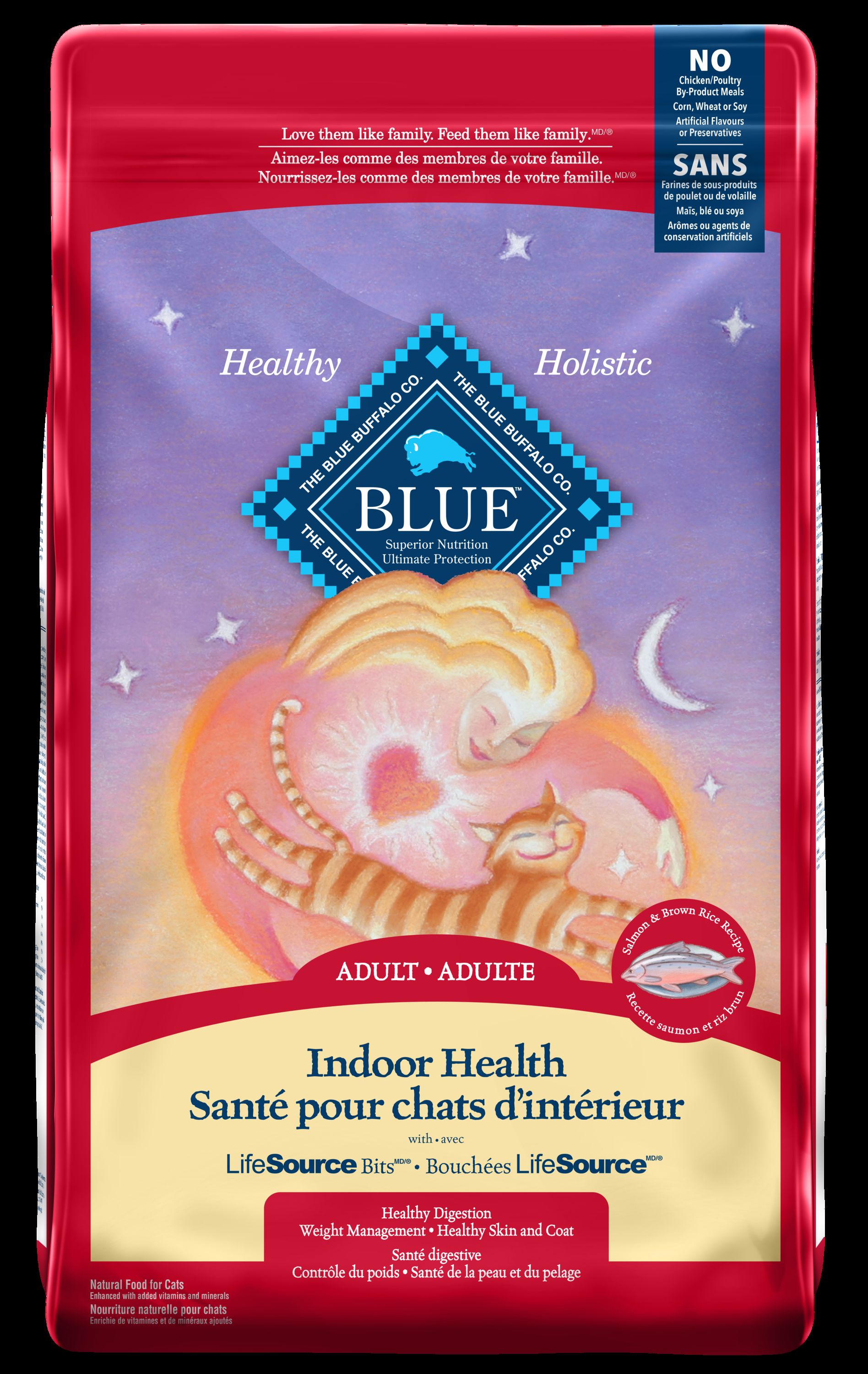 Blue Buffalo Tastefuls Indoor Natural Salmon & Brown Rice Adult Dry Cat Food - Cat Food - Blue Buffalo - PetMax Canada