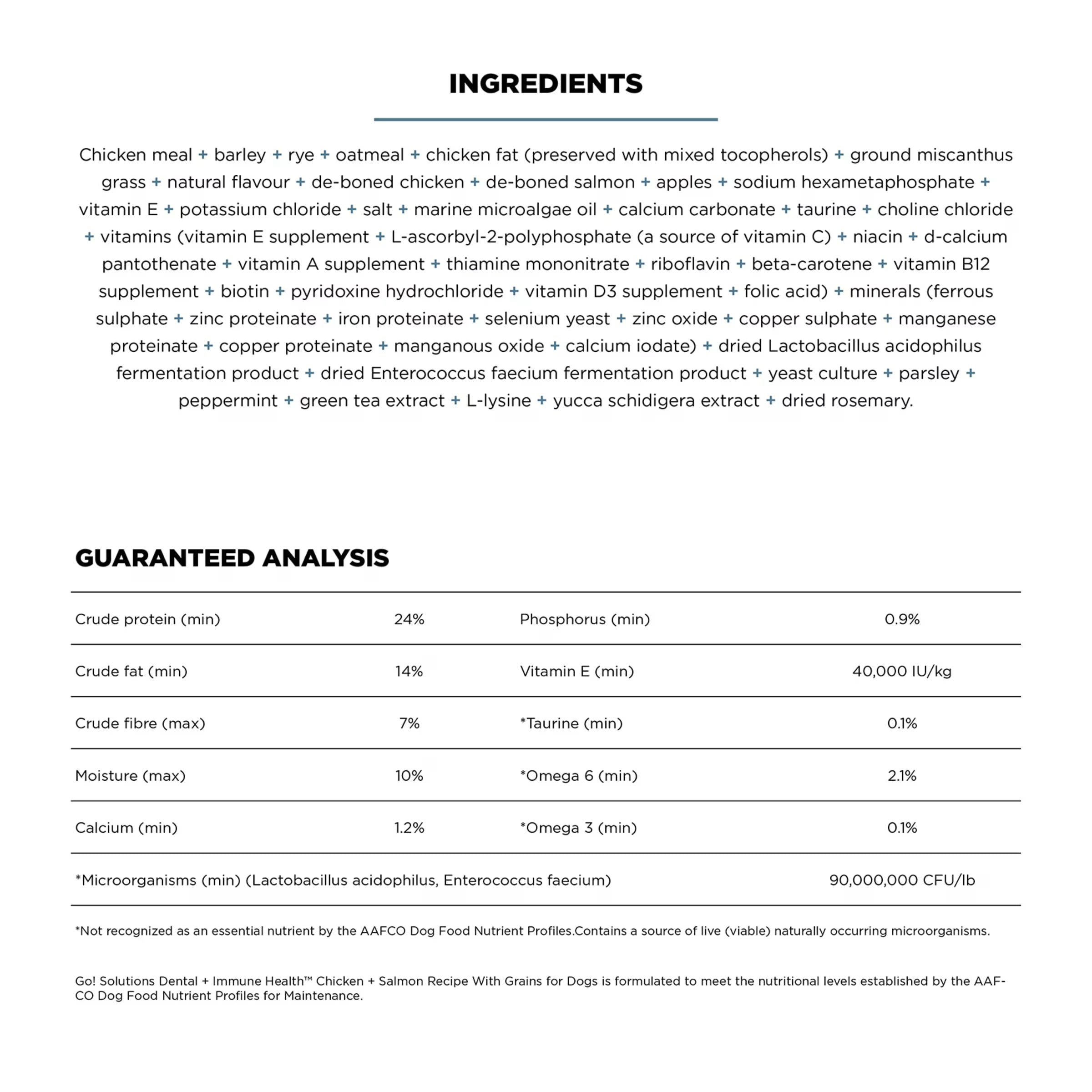 Go! Dental + Immune Health Chicken + Salmon Dog Food With Grains