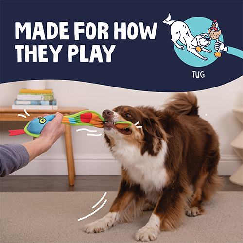 goDog Flap 'N Fun Vince Viper Plush Dog Toy - tug play - Dog Toy - goDog - PetMax Canada