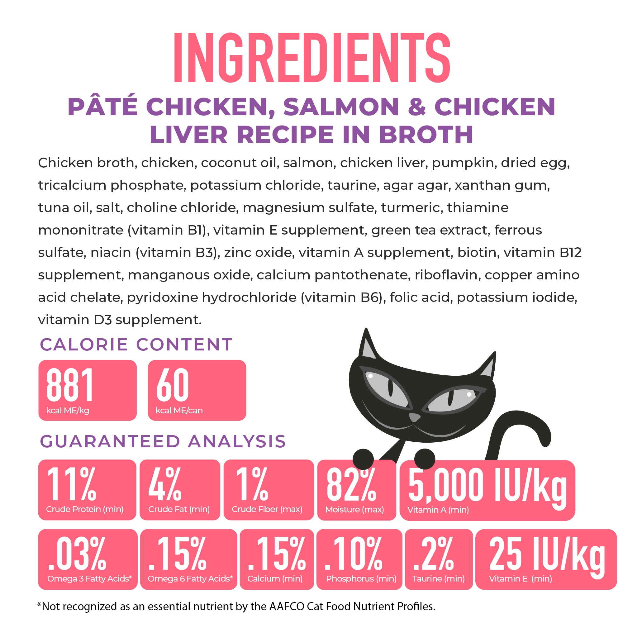 Tiki Cat Silver Pâté Chicken, Salmon & Chicken Liver Recipe in Broth Wet Cat Food - Product Highlights 1 - Tiki Cat - PetMax Canada