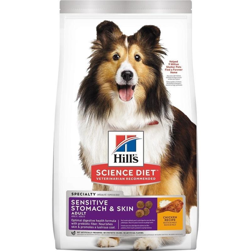 Hill's Science Diet Dry Dog Food, Adult, Sensitive Stomach & Skin Recipes