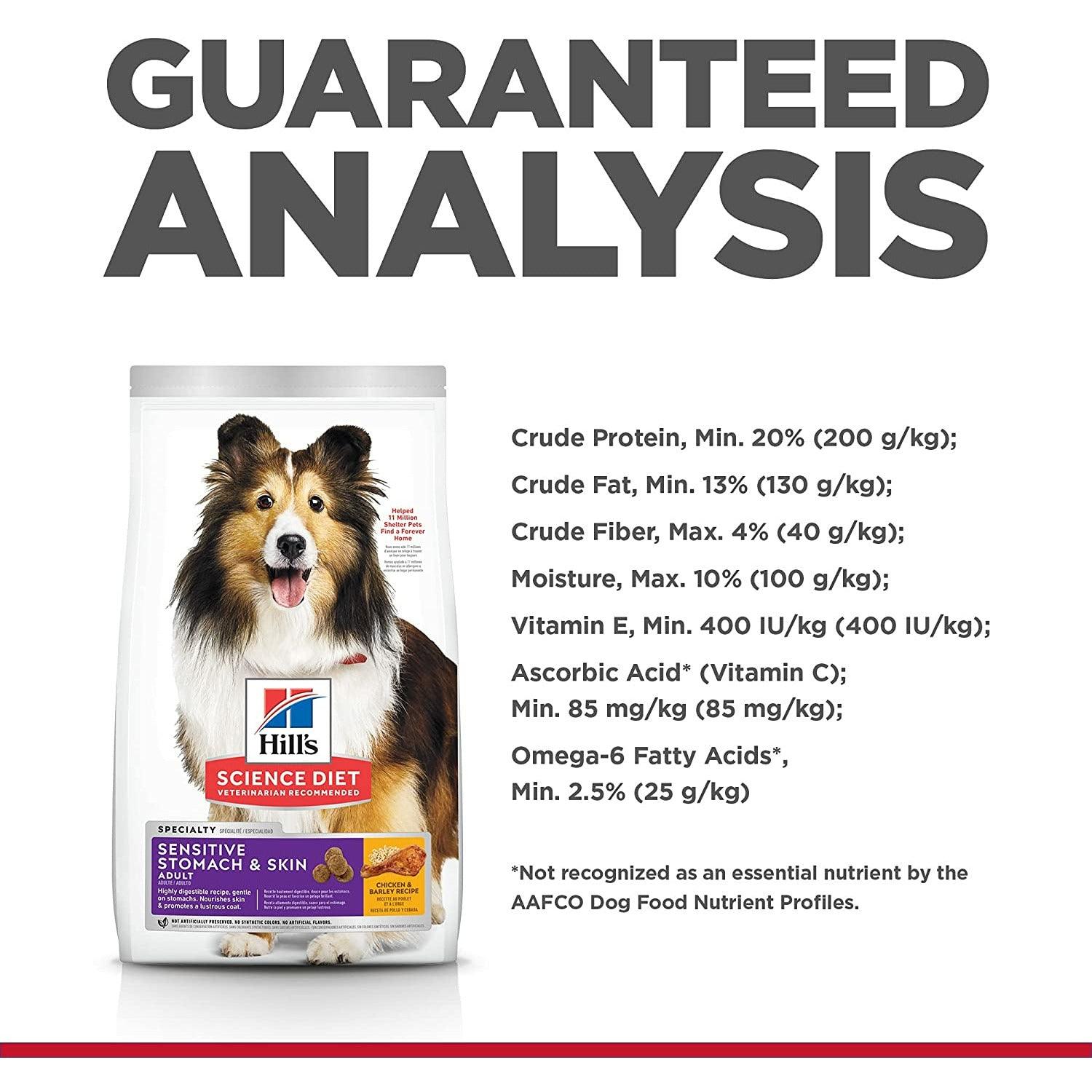 Hill's Science Diet Dry Dog Food, Adult, Sensitive Stomach & Skin Recipes