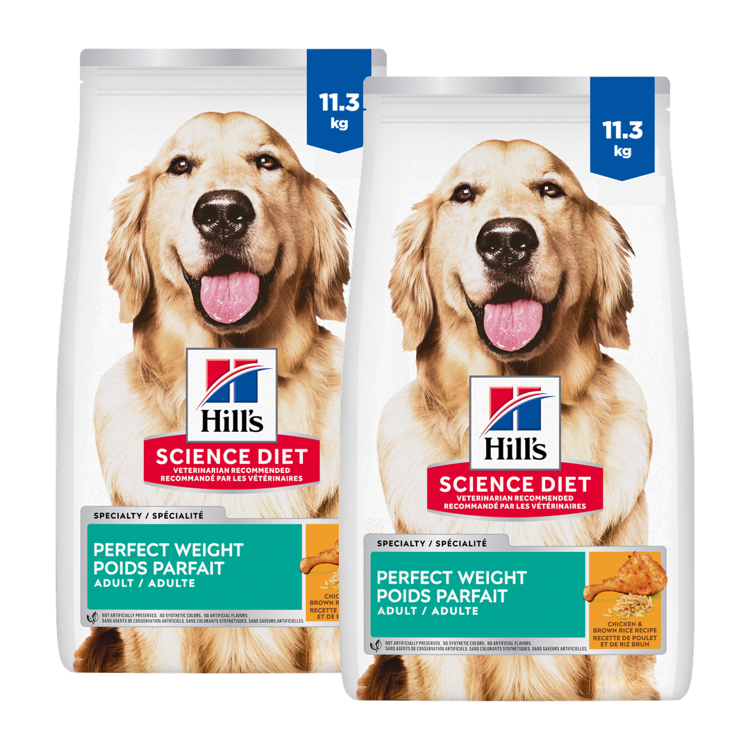 Hill's Science Diet Adult Perfect Weight Chicken Recipe Dry Dog Food 2 Pack