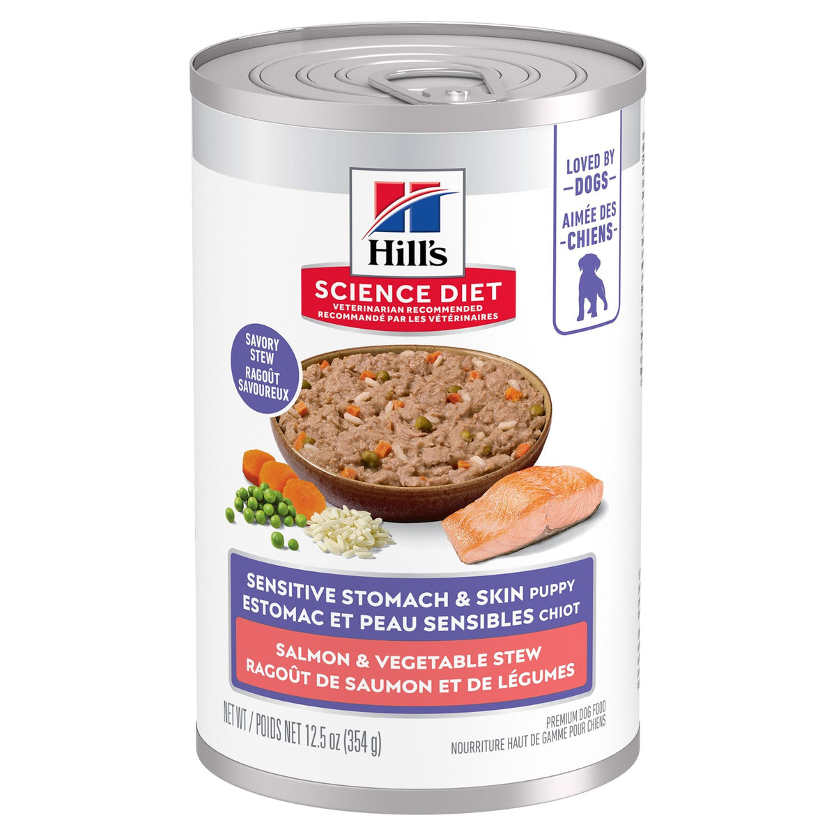 Hill's Science Diet Puppy Sensitive Stomach & Skin Salmon & Vegetable 370g