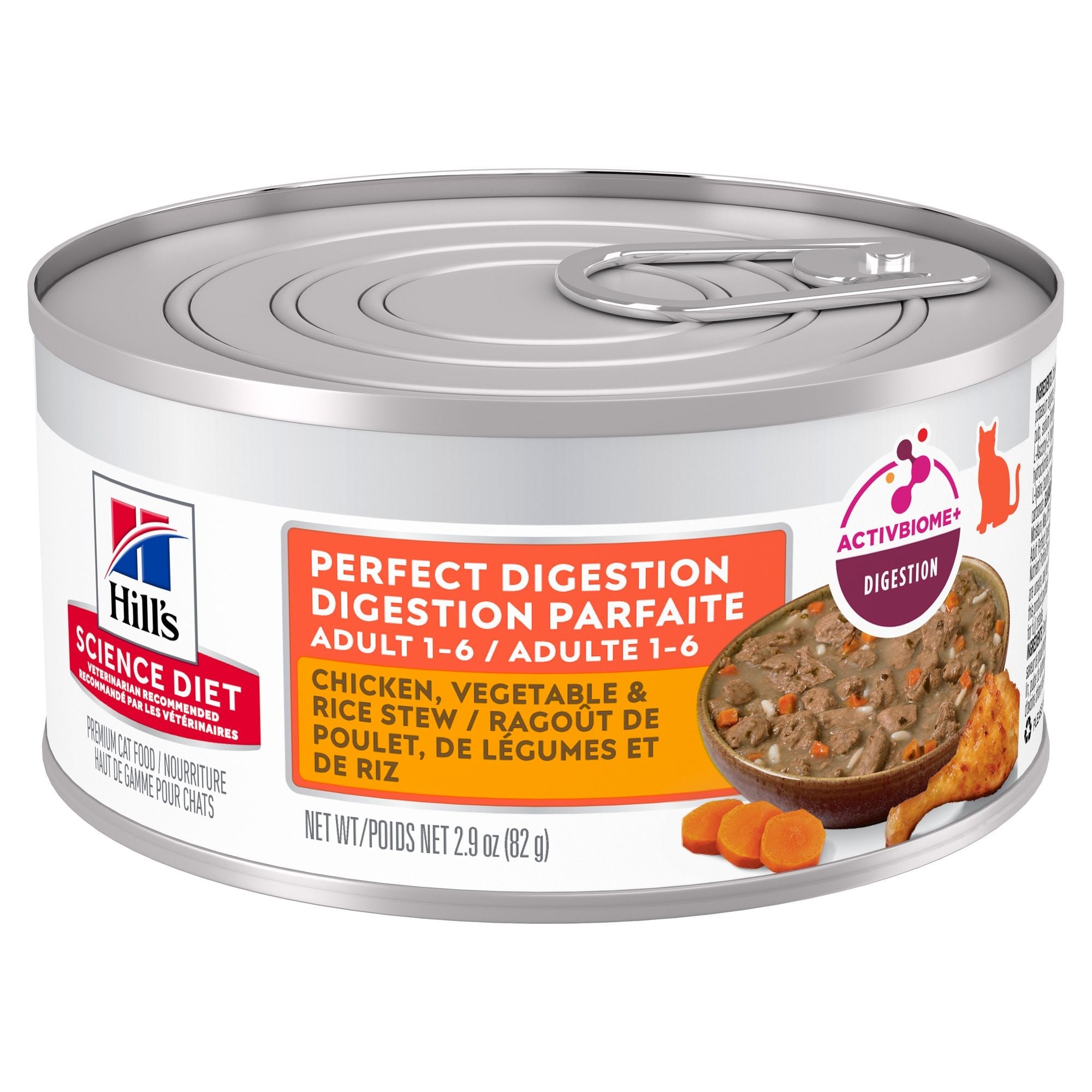Hill's Science Diet Adult Perfect Digestion Chicken, Vegetable & Rice Stew Canned Cat Food 82g