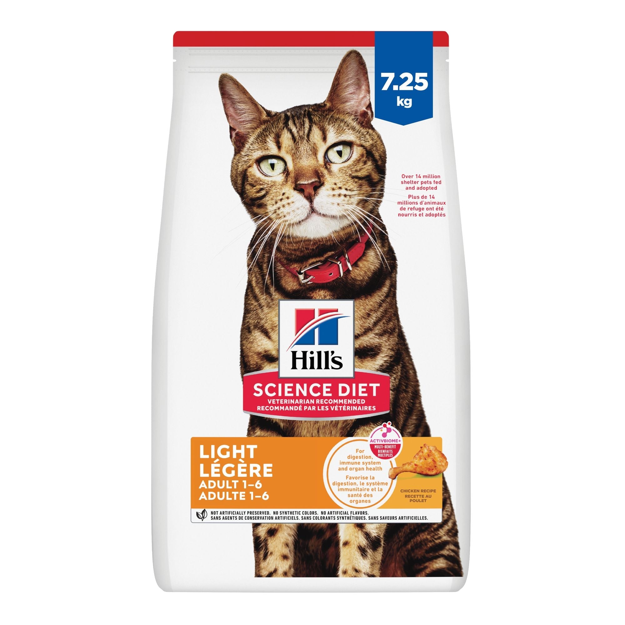 Hill's Science Diet Adult Light Chicken Recipe Dry Cat Food 7.26 Kg
