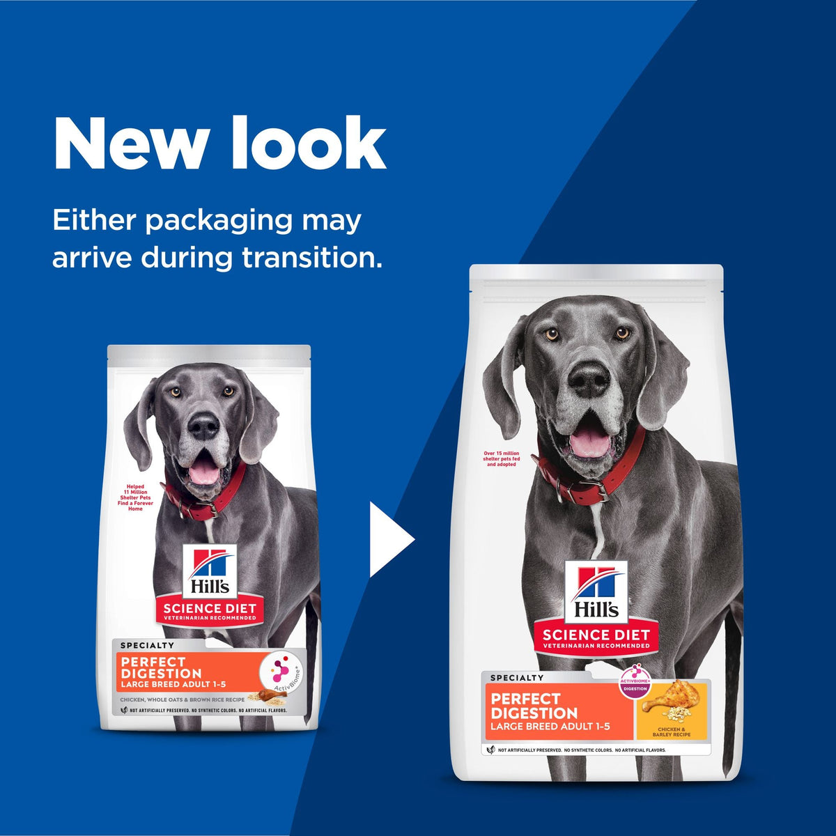 Hill's Science Diet Adult Perfect Digestion Large Breed Chicken, Brown Rice & Whole Oats Recipe Dry Dog Food