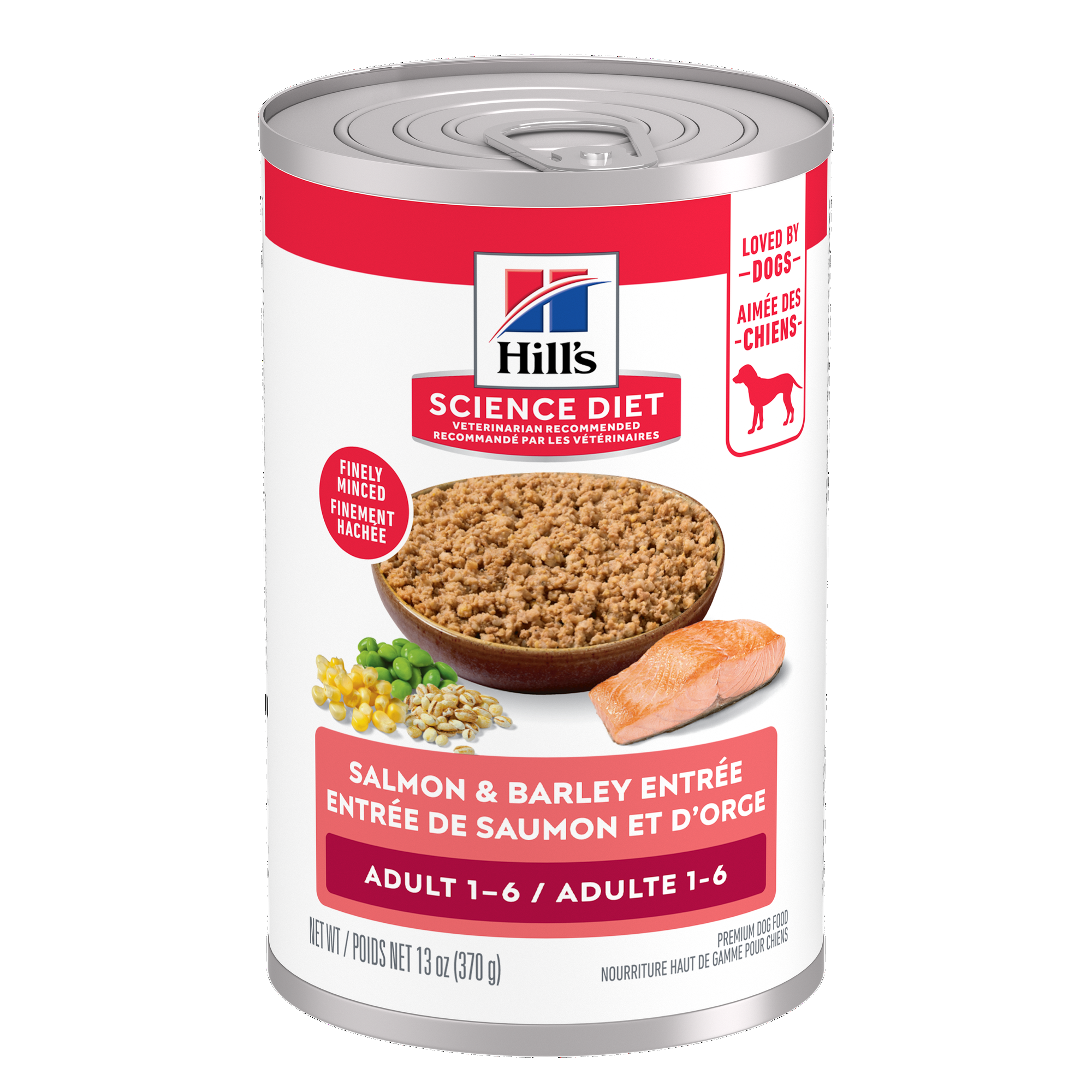 Hill's Science Diet Adult Salmon & Barley Entree Dog Food 370g