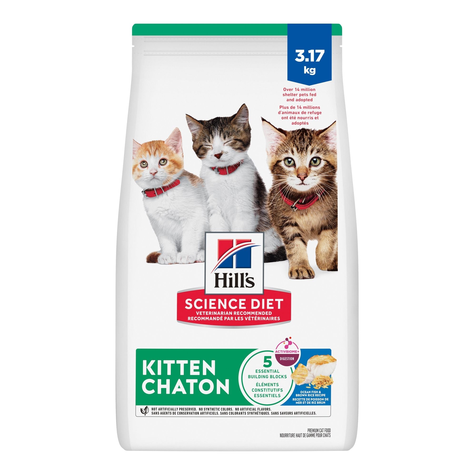 Hill's Science Diet Kitten Ocean Fish & Brown Rice Recipe Dry Cat Food 3.17 Kg