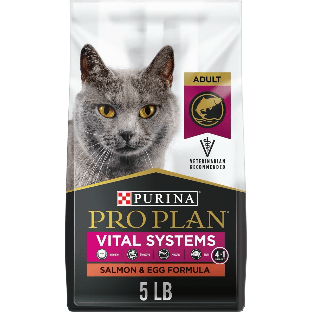 Purina Pro Plan Vital Systems Salmon & Egg Formula 4-in-1 Dry Cat Food - 2.27 Kg - Cat Food - Purina Pro Plan - PetMax Canada