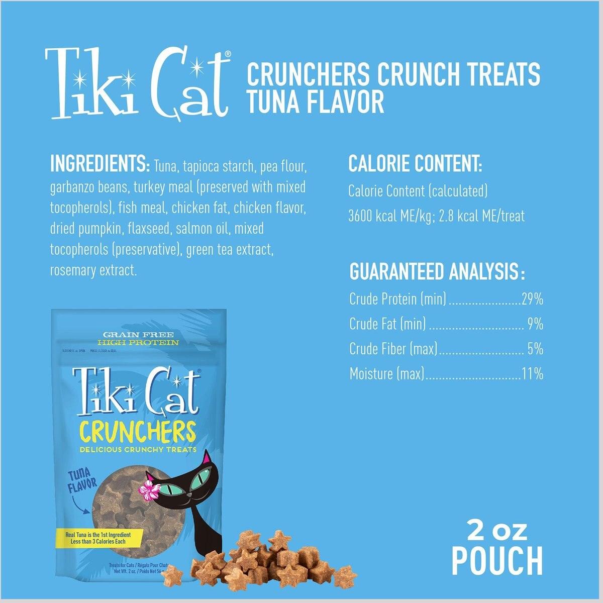 Tiki Cat Treats Crunches Tuna - 57g - Cat Treats - Tiki Cat - PetMax Canada