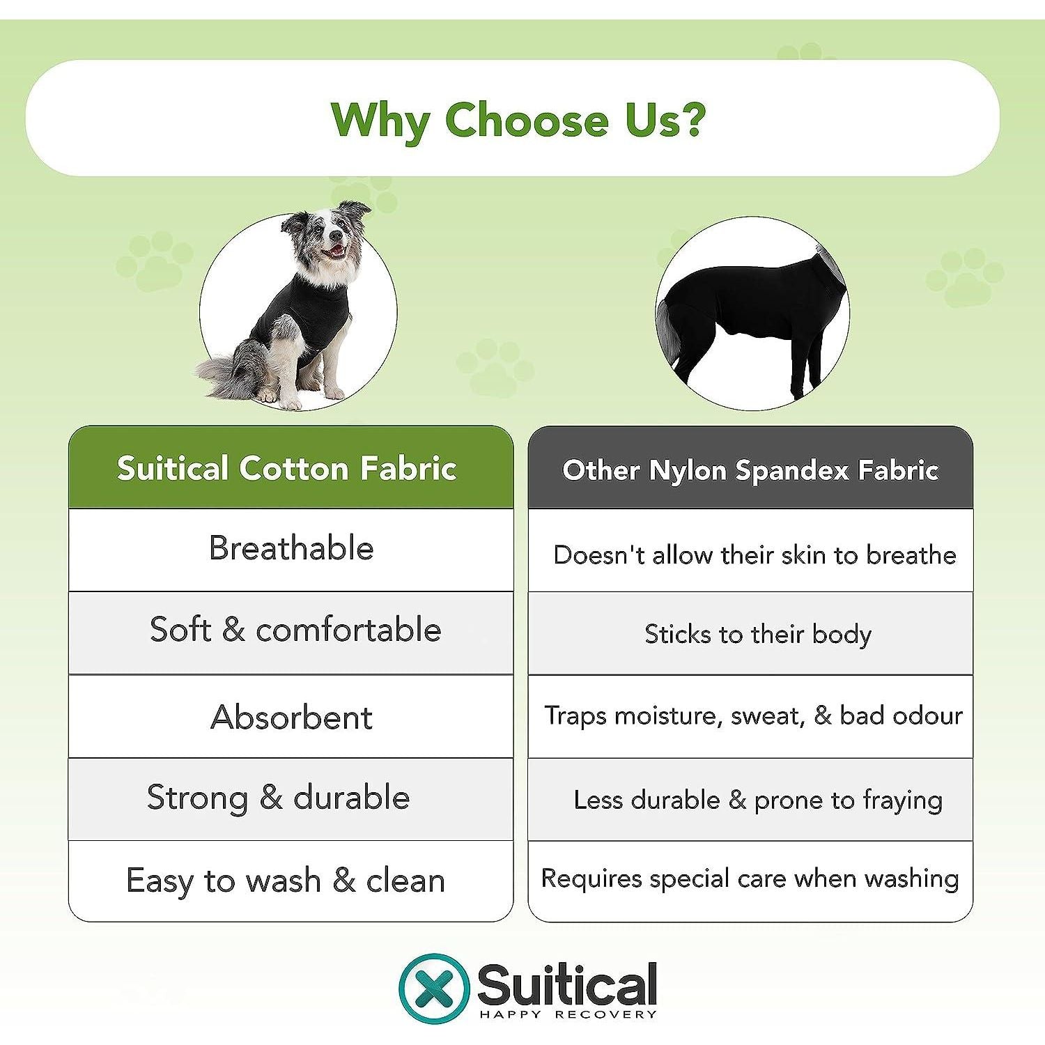 Suitical Dog Recovery Suit Black - Small - Dog Miscellaneous - Suitical - PetMax Canada