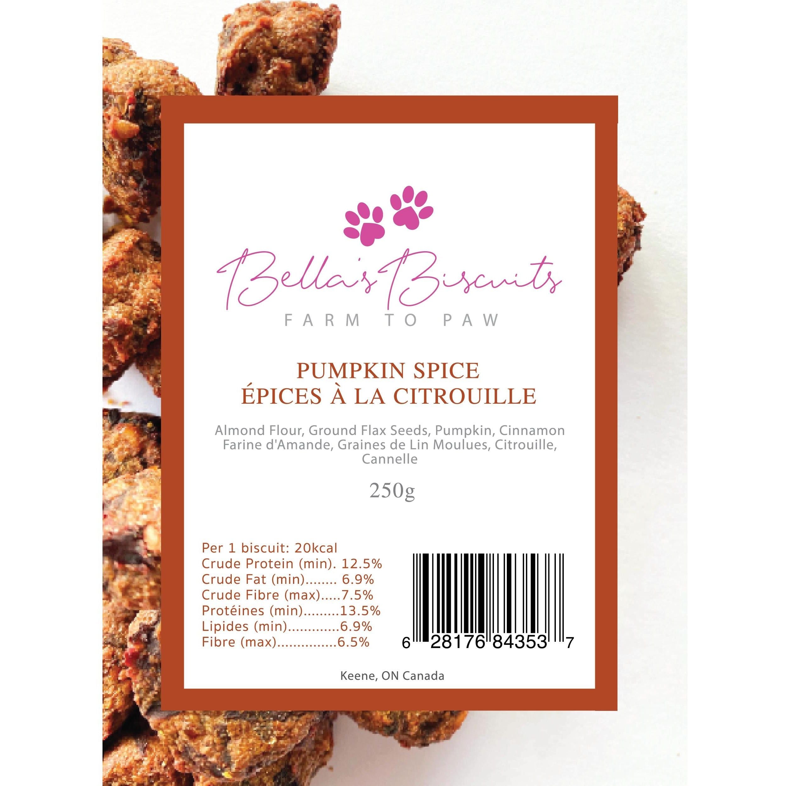 Bella's Biscuits Pumpkin Spice Dog Treats