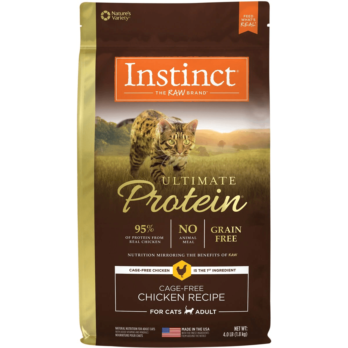 Instinct Ultimate Protein Grain-Free Cage-Free Chicken Recipe Dry Cat Food - 1.8 Kg - Cat Food - Instinct - PetMax Canada