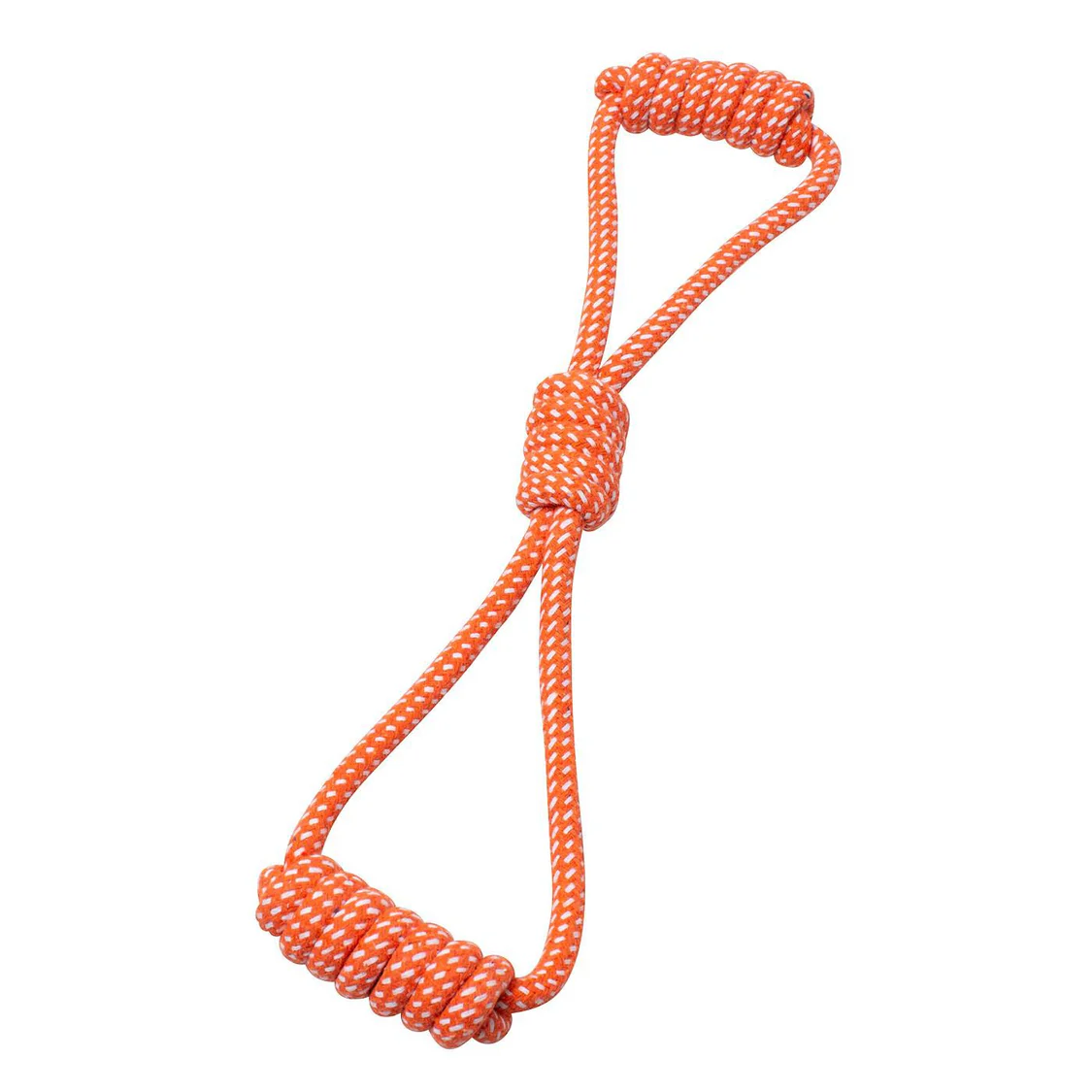 Bud-Z Dog Rope Two Handles With Knot Orange