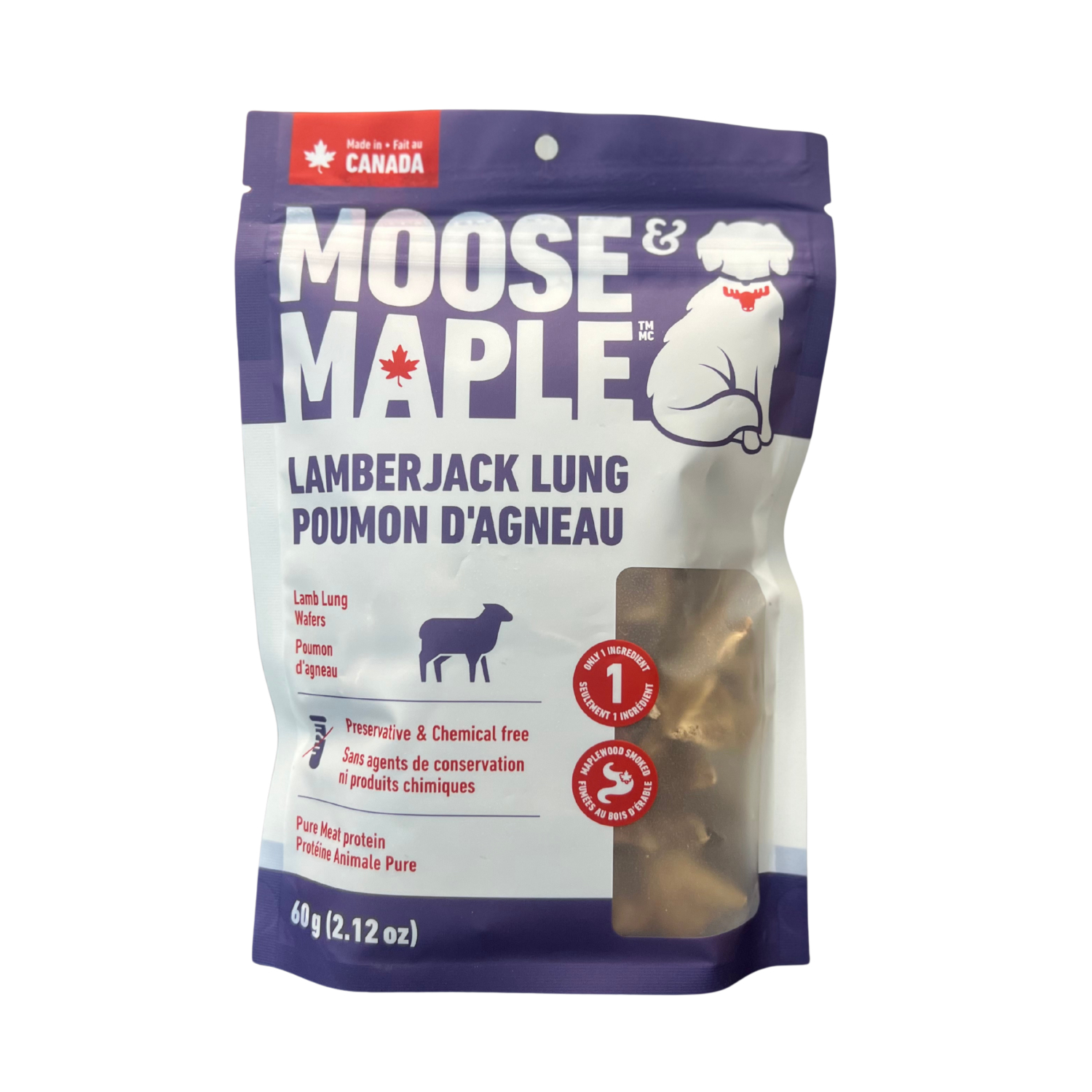 Moose & Maple Lumberjack Lung Dog Treats - Dog Treats - Moose & Maple - PetMax Canada