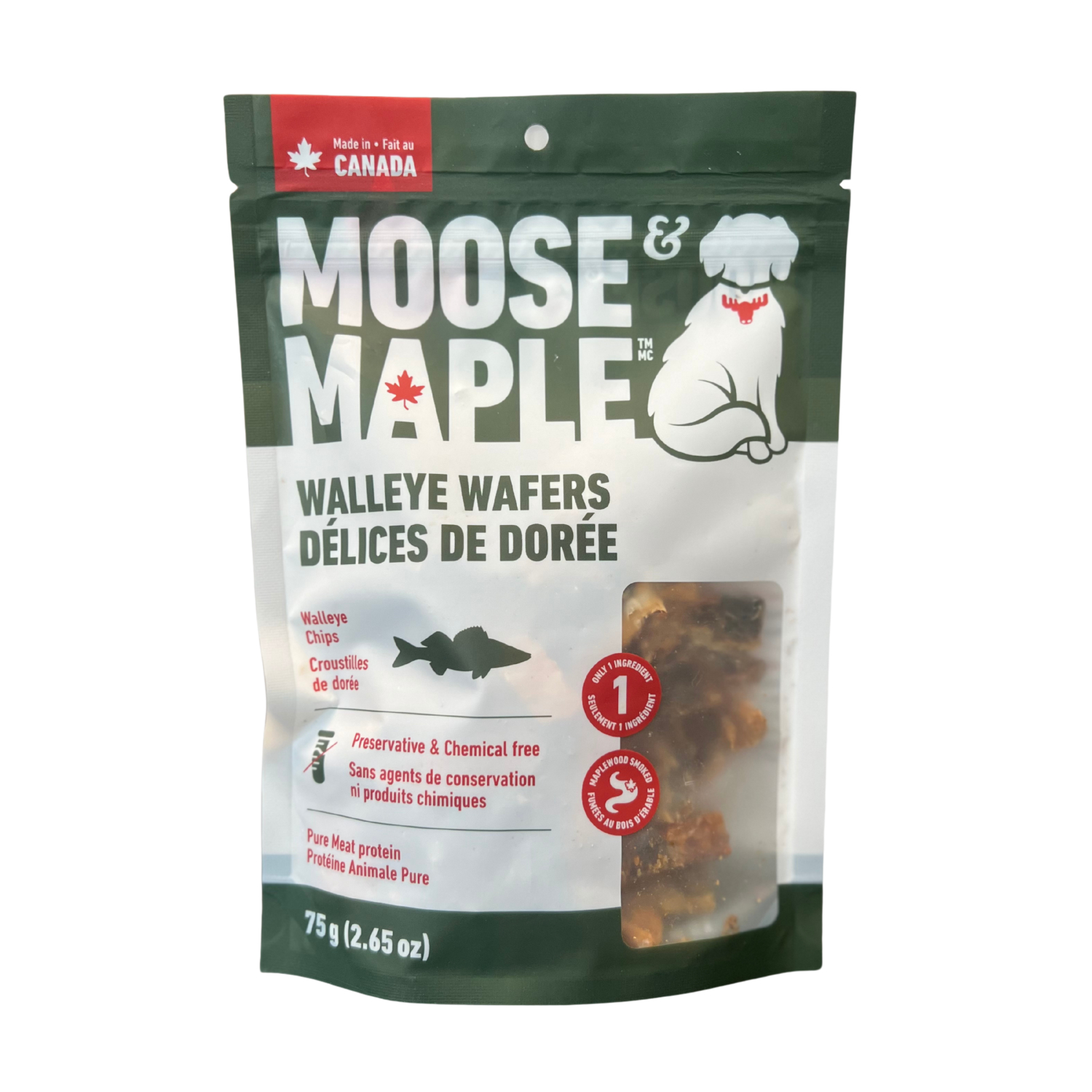 Moose & Maple Walleye Wafers Dog Treats - Dog Treats - Moose & Maple - PetMax Canada