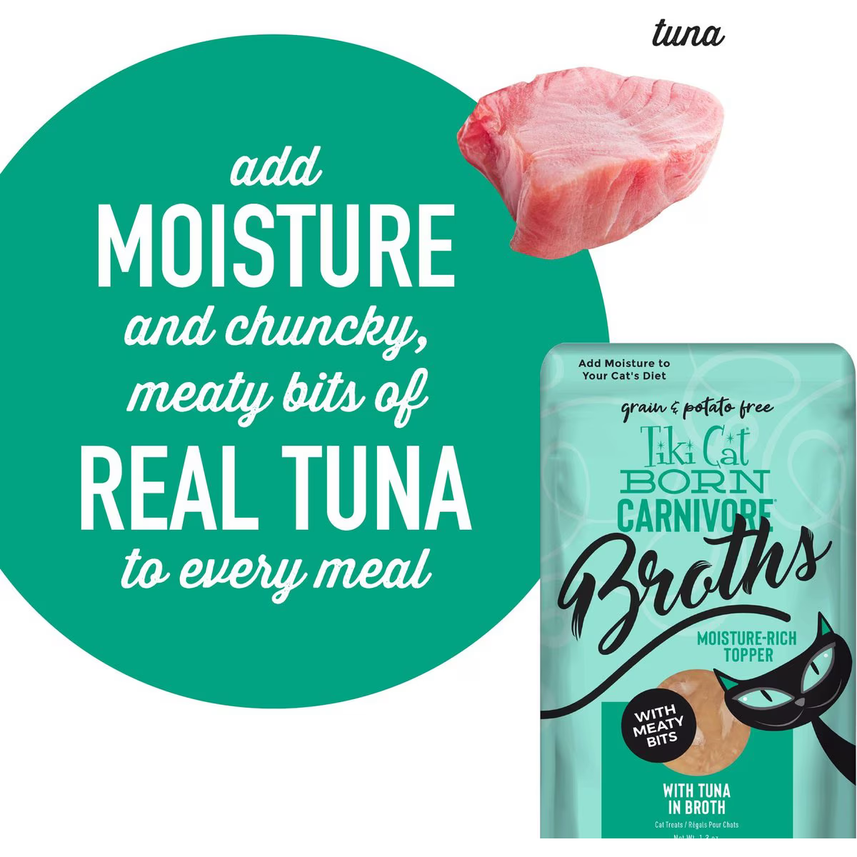 Tiki Cat Pouch Broths Grain Free Tuna