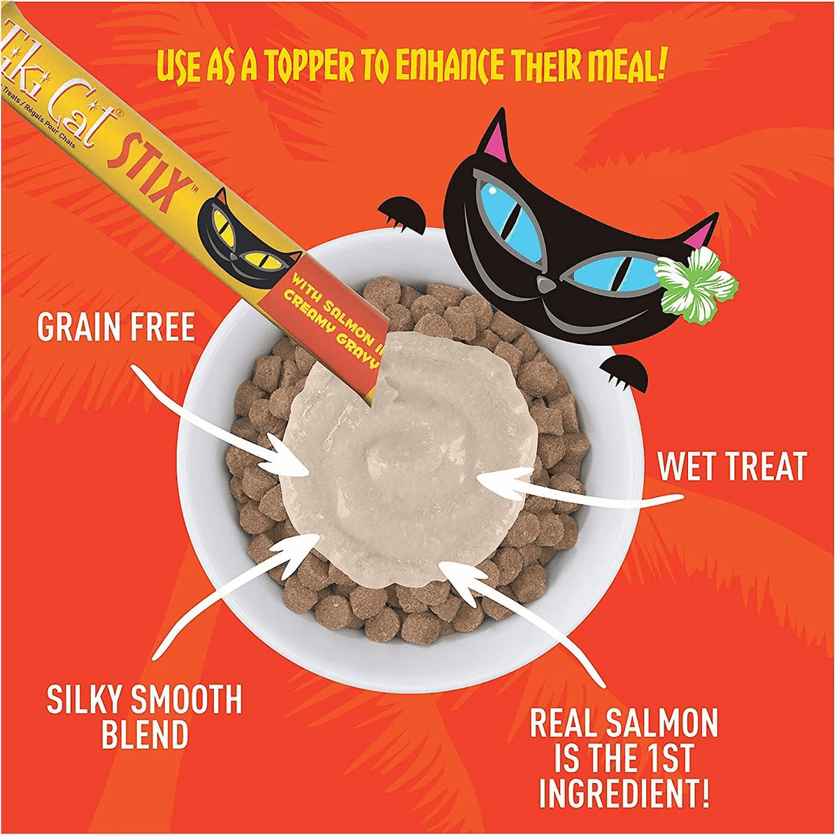 Tiki Cat Stix Salmon in Gravy Grain-Free Wet Cat Treat - 6 Pack - Cat Treats - Tiki Cat - PetMax Canada