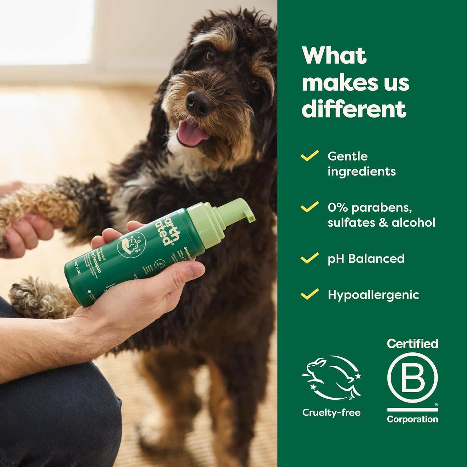 Earth Rated No Rinse Convenient Waterless Dog & Puppy Shampoo