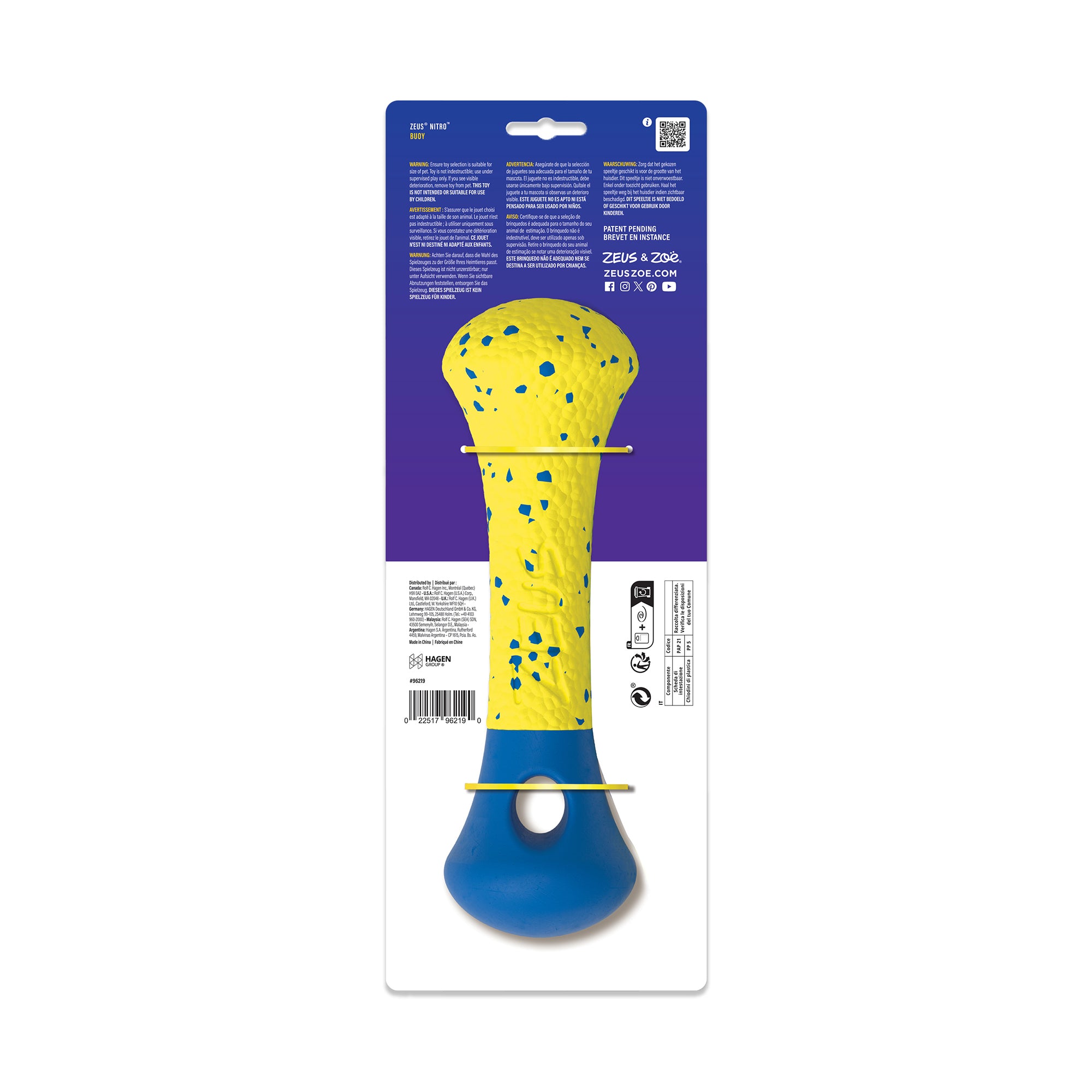 Zeus Nitro Weighted Buoy With Rope Dog Toy