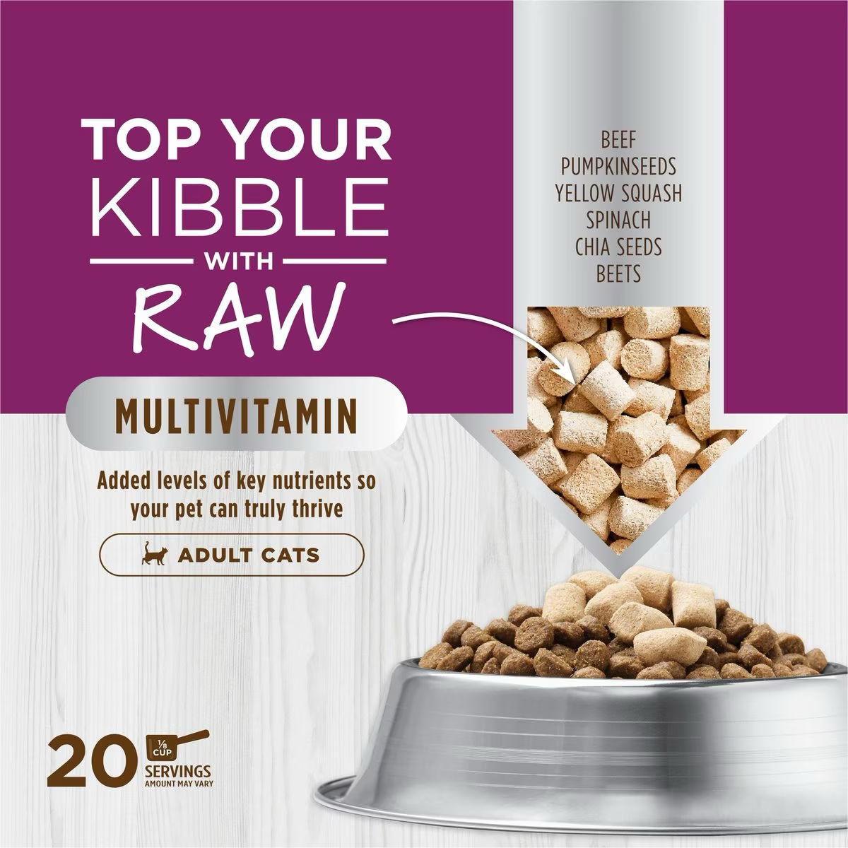 Instinct Boost Mixers Multivitamin Grain-Free Freeze-Dried Raw Adult Cat Food Topper Cat Food | PetMax Canada