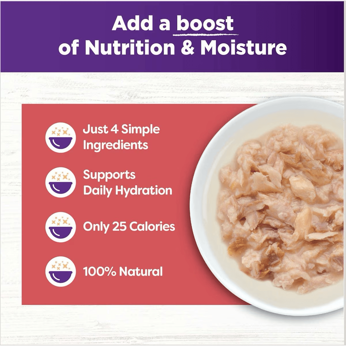 Wellness Bowl Boosters Flaked Salmon & Tuna Wet Cat Topper - 50g - Canned Cat Food - Wellness - PetMax Canada