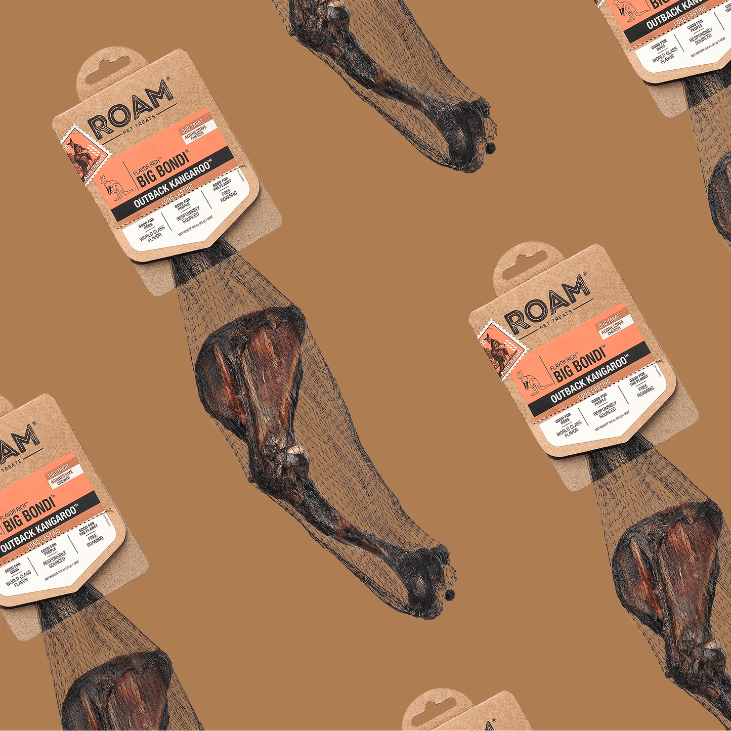 Roam Roo Big Bondi Dog Bone Treat Natural Chews | PetMax Canada