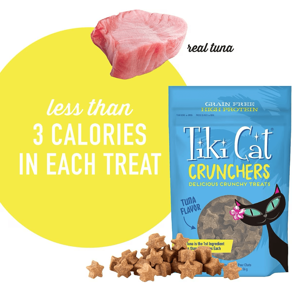 Tiki Cat Treats Crunches Tuna - 57g - Cat Treats - Tiki Cat - PetMax Canada