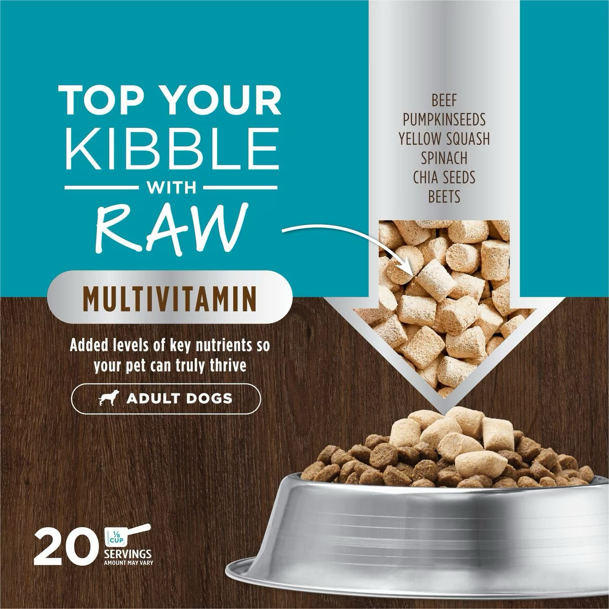 Instinct Boost Mixers Multivitamin Grain-Free Freeze-Dried Raw Adult Dog Food Topper Dog Treats | PetMax Canada