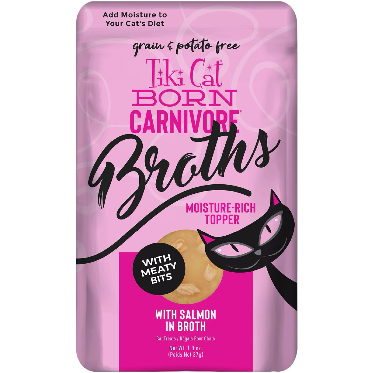Tiki Cat Pouch Broths Grain Free Salmon